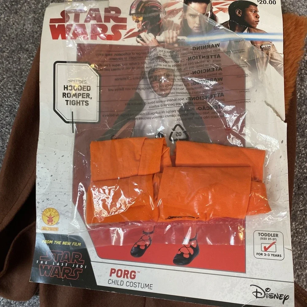 STAR WARS PORG Costume Toddler 2T 3T‎ Baby The Last Jedi Purim NEW Halloween - Picture 3 of 9